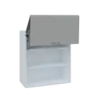 MHVV - 65D horní skříňka boxová, 2 výkloypy, 770x654x440, korpus bílý, výklopy šedá